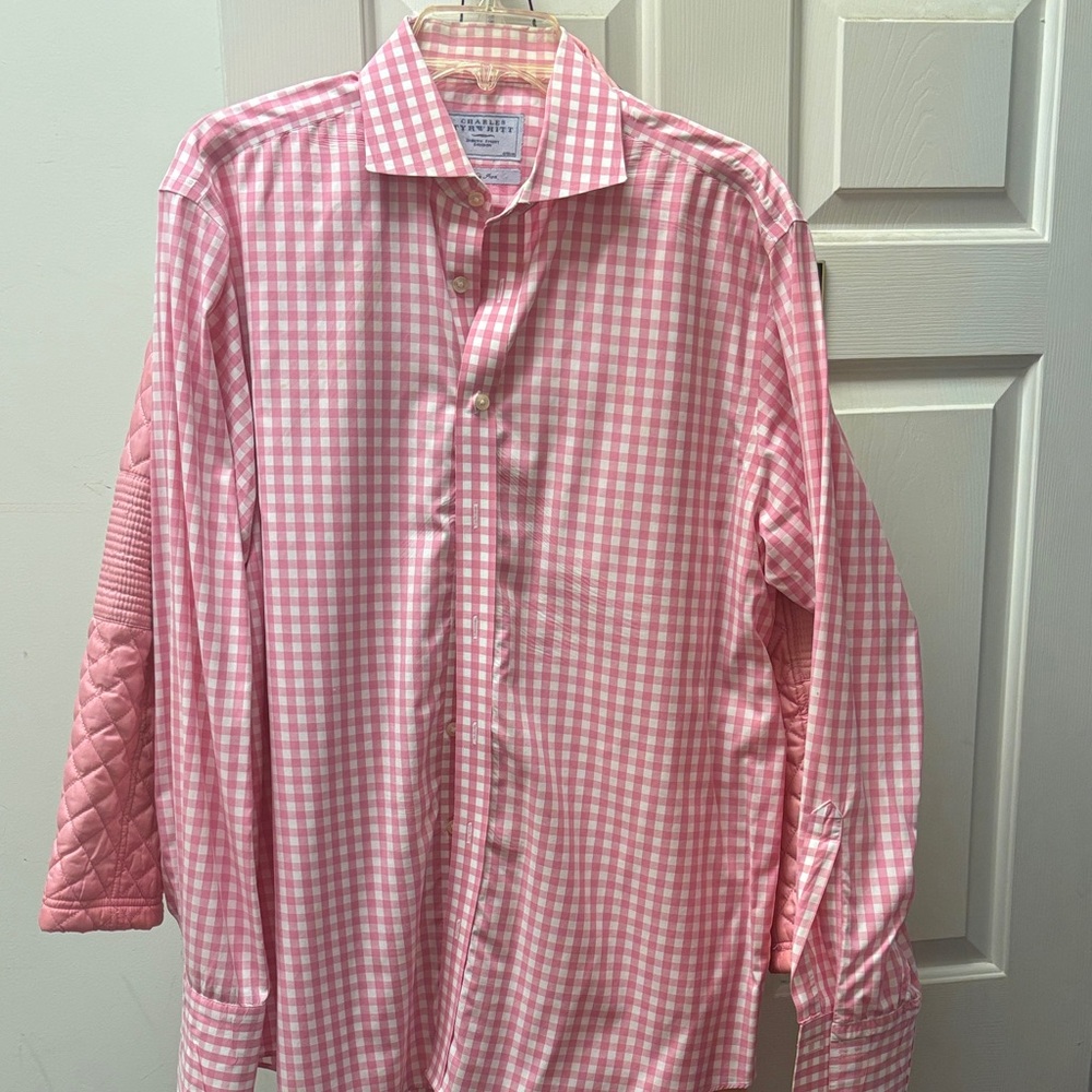 Charles Tyrwhitt Pink Gingham Button Down Shirt